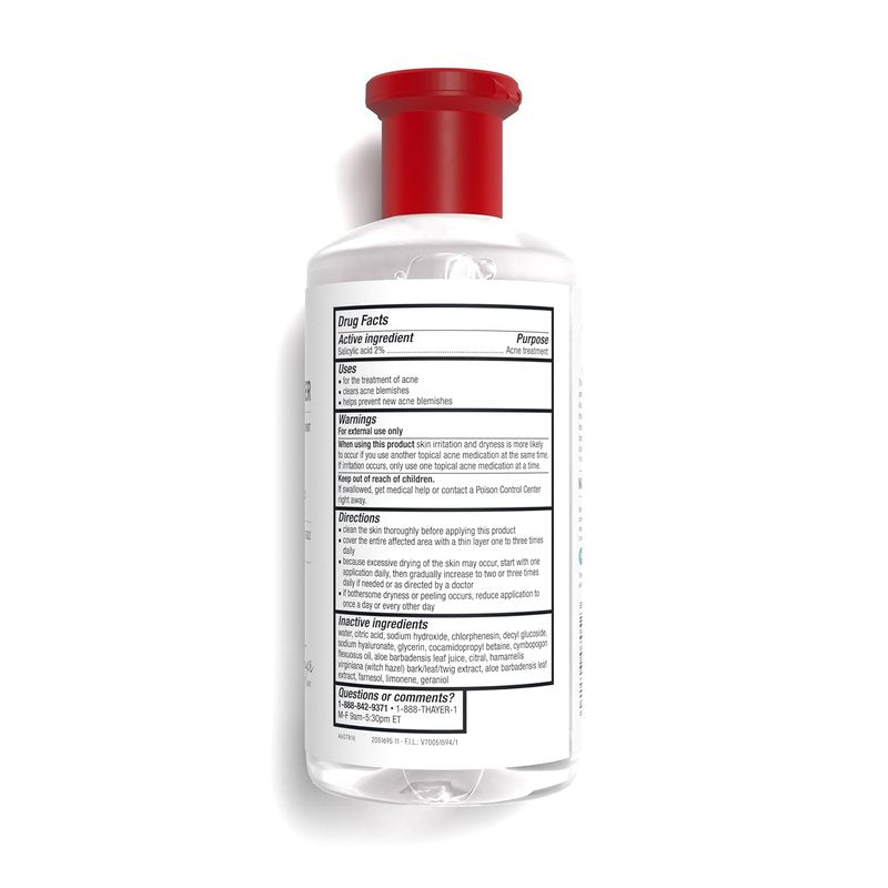 Thayers Blemish Clearing Toner - 2% Salicylic Acid Acne Treatment | Soothing Skin Care, 12 Fl Oz