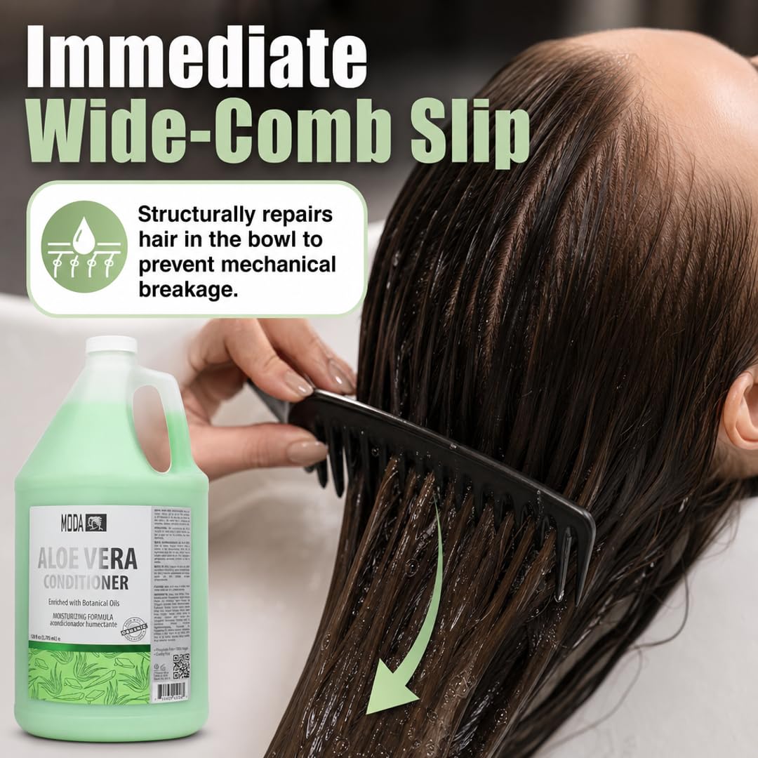 MODA Bulk Hair Conditioner & Pre-Color Primer – Silicone-Free Formula for Predictable Chemical Processing | Cruelty-Free, Made in USA | Professional Salon Use | 128 oz / 1 Gallon