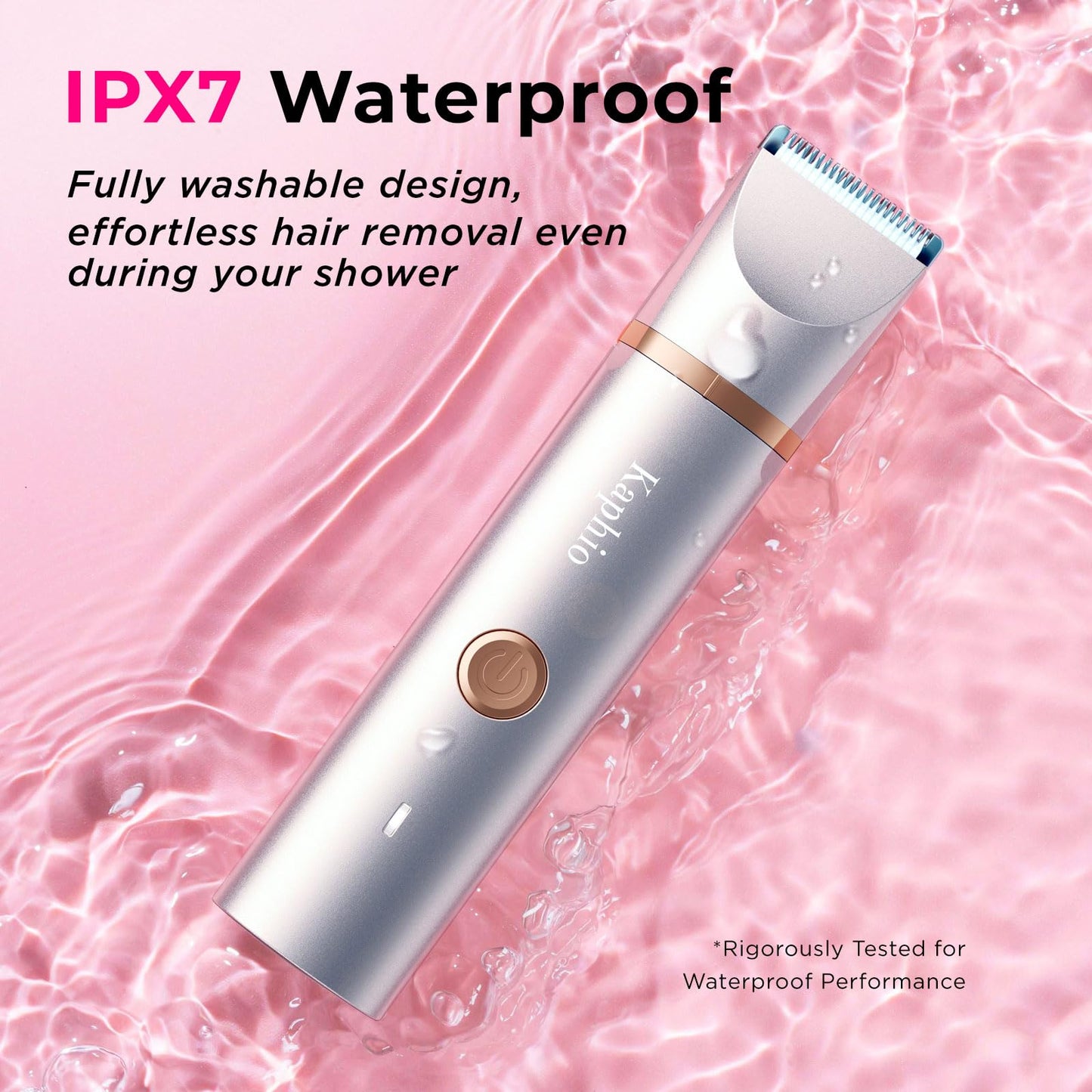 Bikini Trimmer for Women Pubic Hair: 2 in 1 Electric Razors for Women - Rechargeable Electric Shaver - IPX7 Waterproof Lady Shaver for Travel & Shower Use in Summer