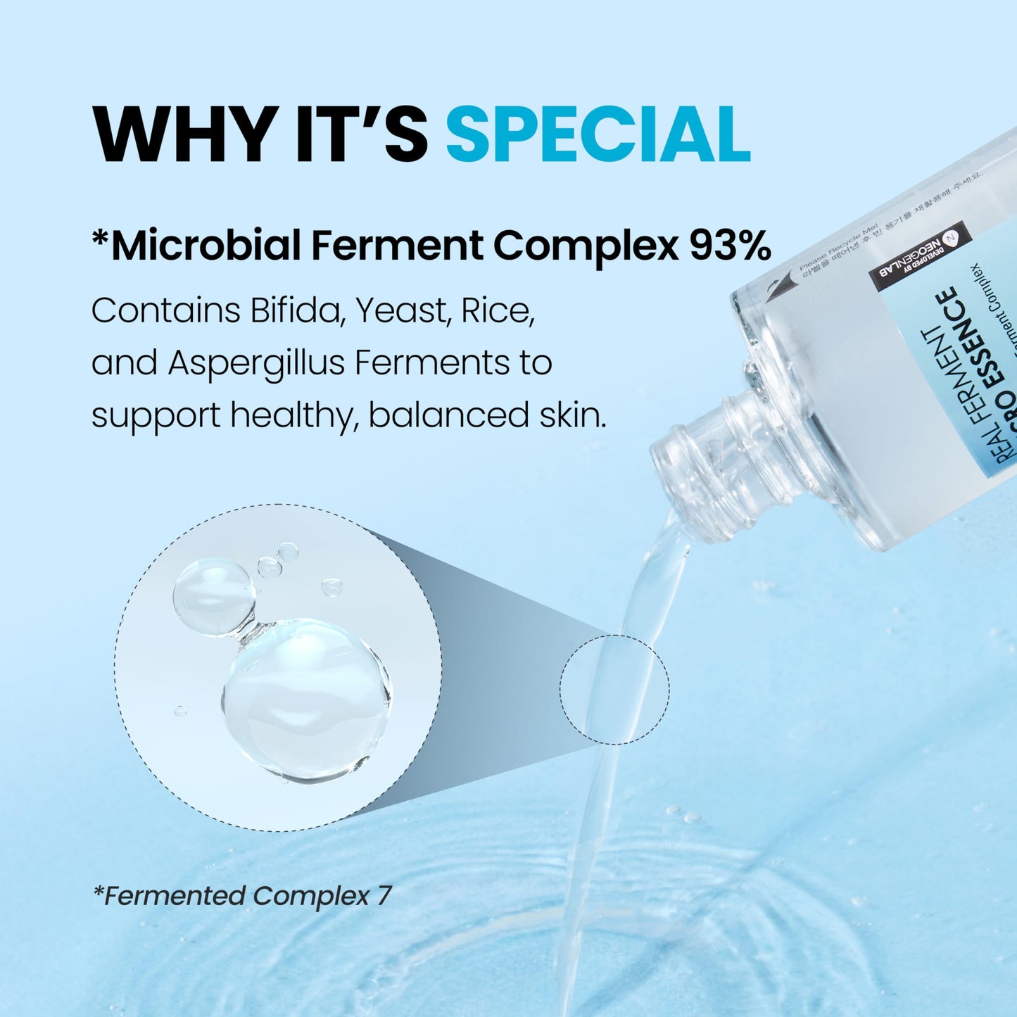 NEOGEN Dermalogy Real Ferment Micro Essence - 93% Fermented First Essence Toner with Bifida & Sake Rice for a Dewy, Glass-Skin Glow, Hydrating Korean Skincare, Korean Skin Care 5.07 oz (150ml)