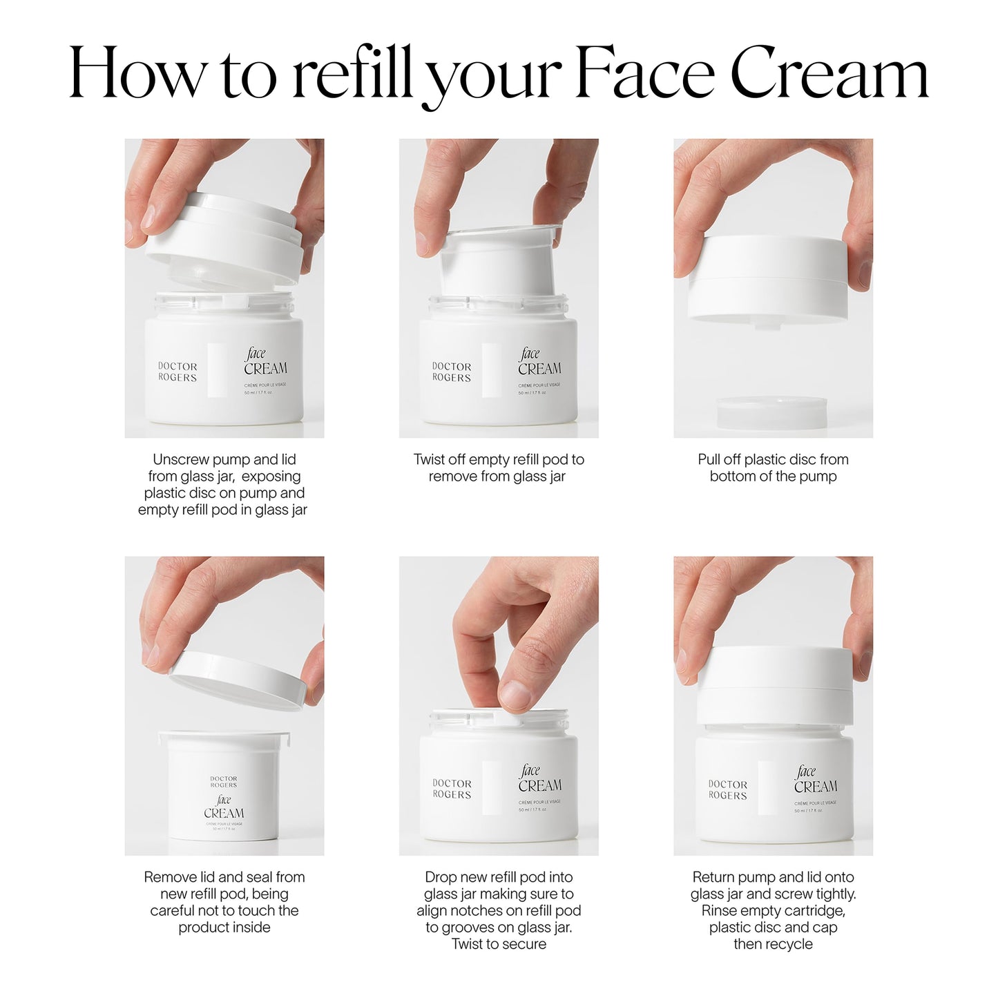 Doctor Rogers Face Cream for Intense Hydration, Anti-Aging Moisturizing Lotion to Reduce Fine Lines and Wrinkles, Brighter Complexion, Skin Barrier Protection for Day or Night, 1.7 Oz (50ml)