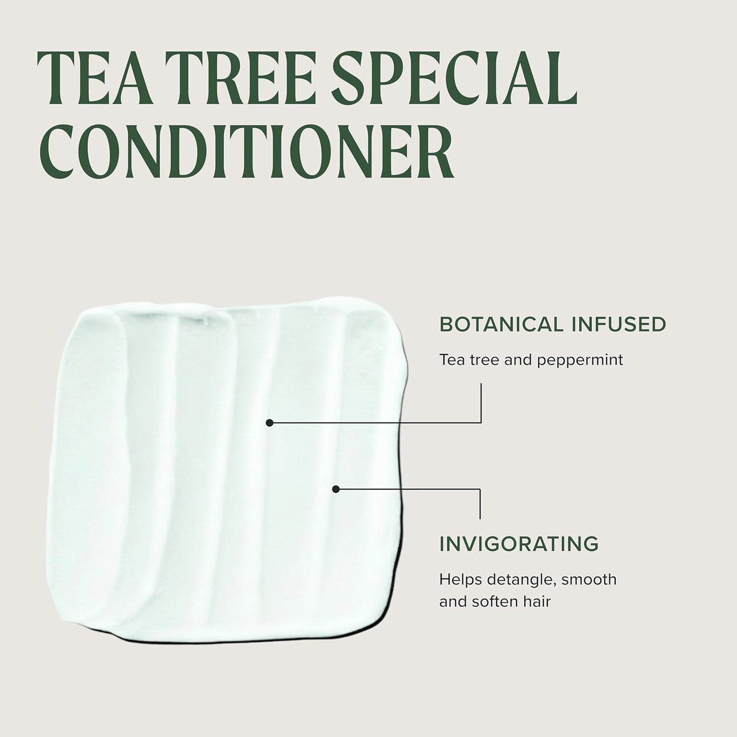 Tea Tree Conditioner - Detangling & Smoothing Formula for All Hair Types | Nourishing & Softening
