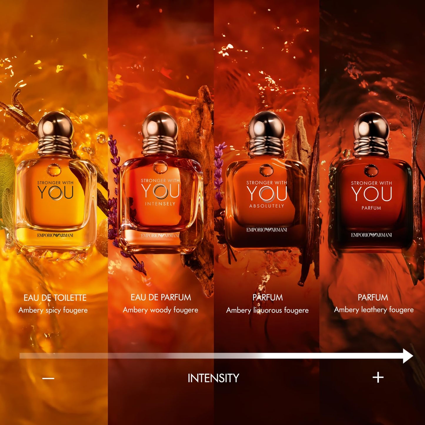 Armani beauty - Stronger With You Absolutely - Parfum - Cologne for Men - Spicy Ambery Gourmand Men’s Fragrance – Rum Accord, Cedarwood, Lavendar & Vanilla Notes - 1.7 Fl Oz