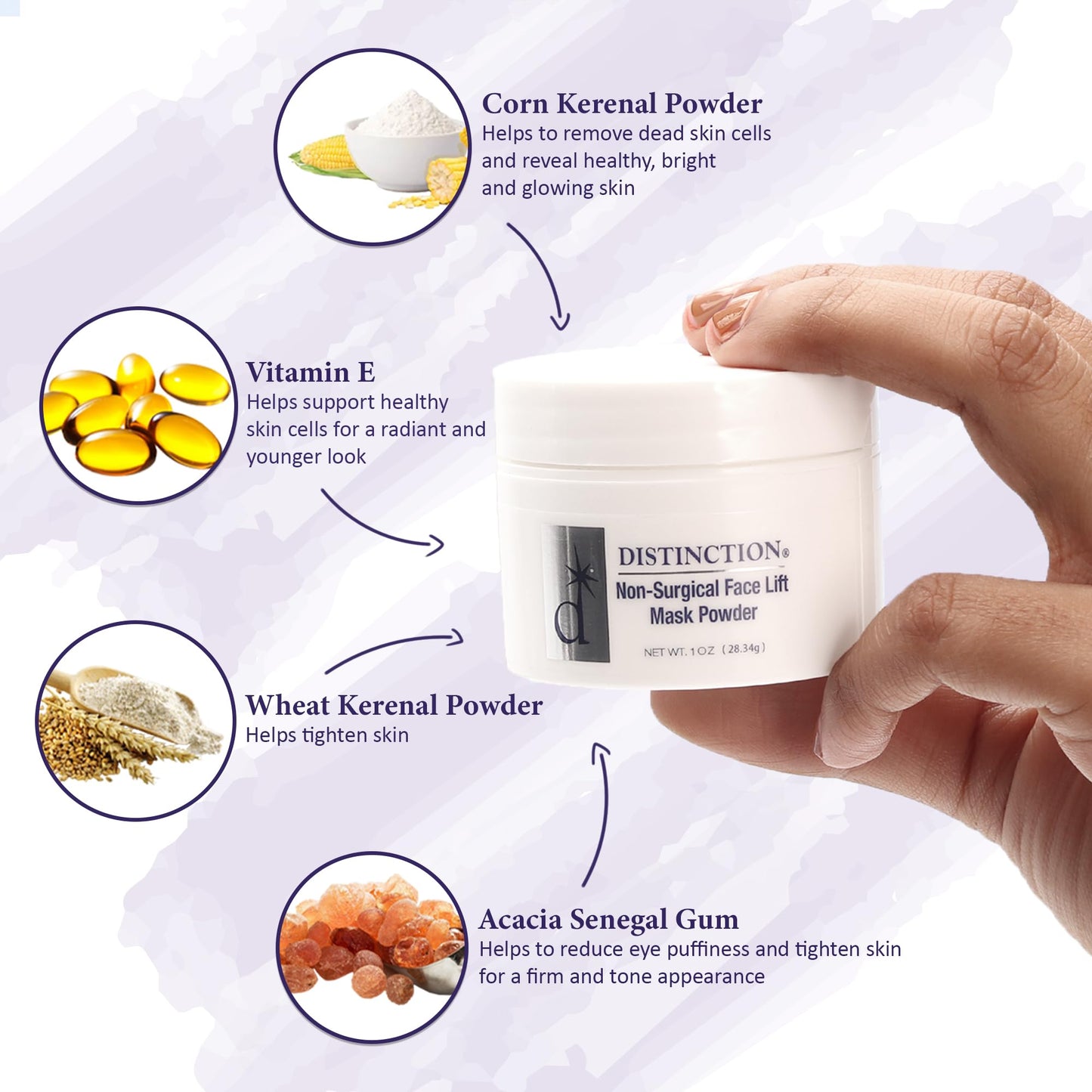 Distinction Face Lift Mask Powder, Firms & brightens skin w/ Vitamin C, 1 oz
