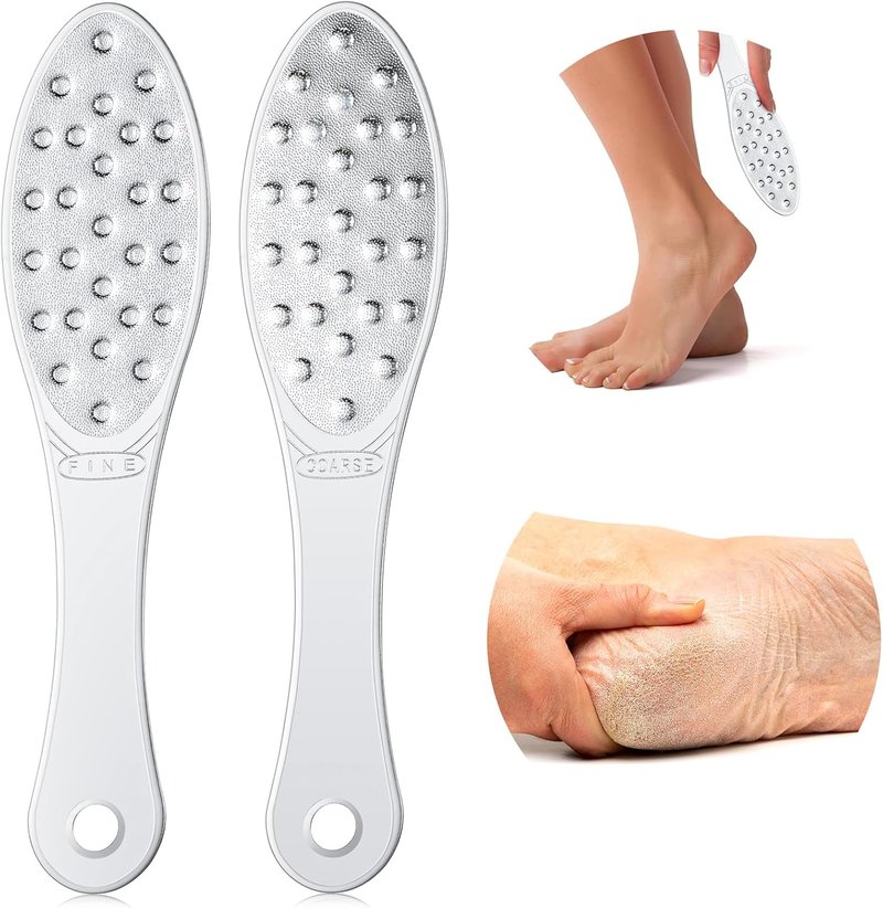 Stainless Steel Foot File Callus Remover - Double-Sided Metal Rasp for Professional Pedicure | Easy to Clean, Classic Style