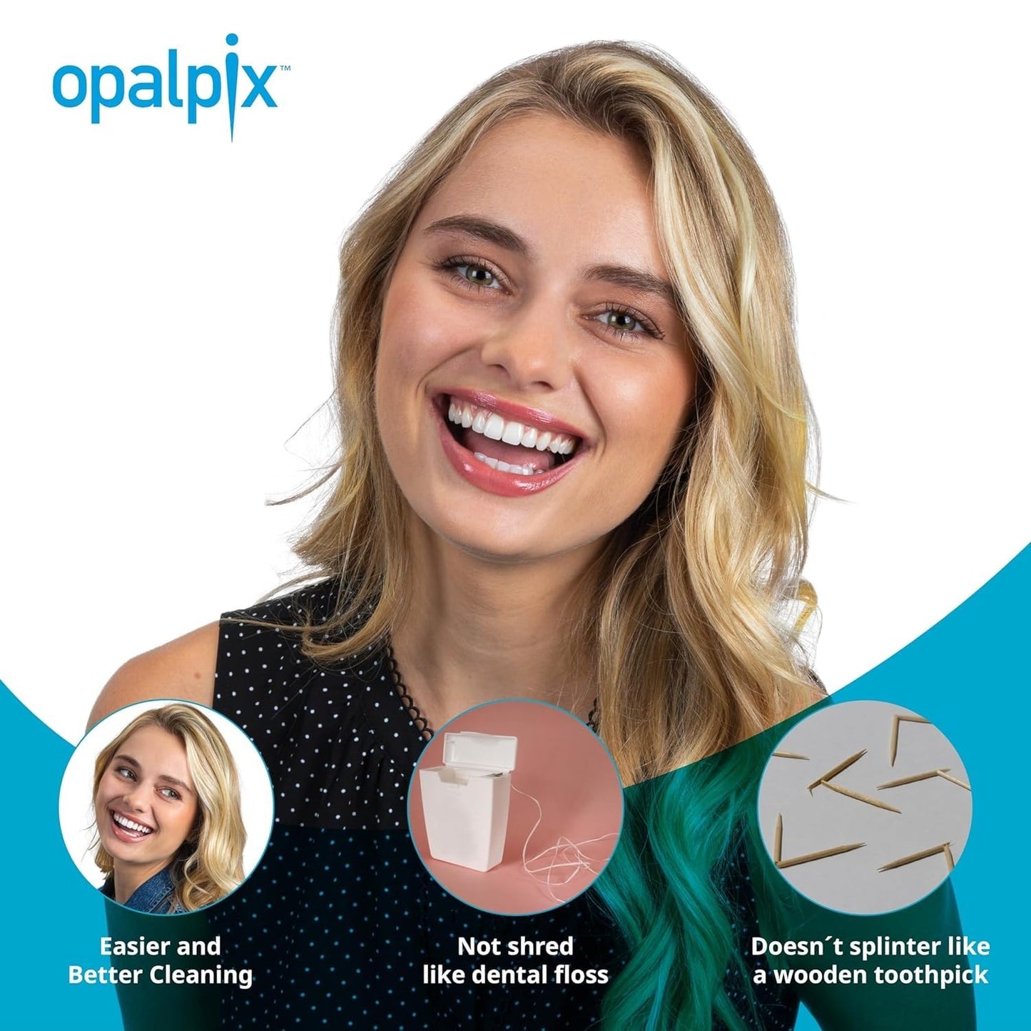 Opal pix Dental Picks (10 Pack) 32ct in Each Pack. Toothpicks. Plastic Tooth Dental Pick Oral Care Picks. Will NOT Break or Splinter