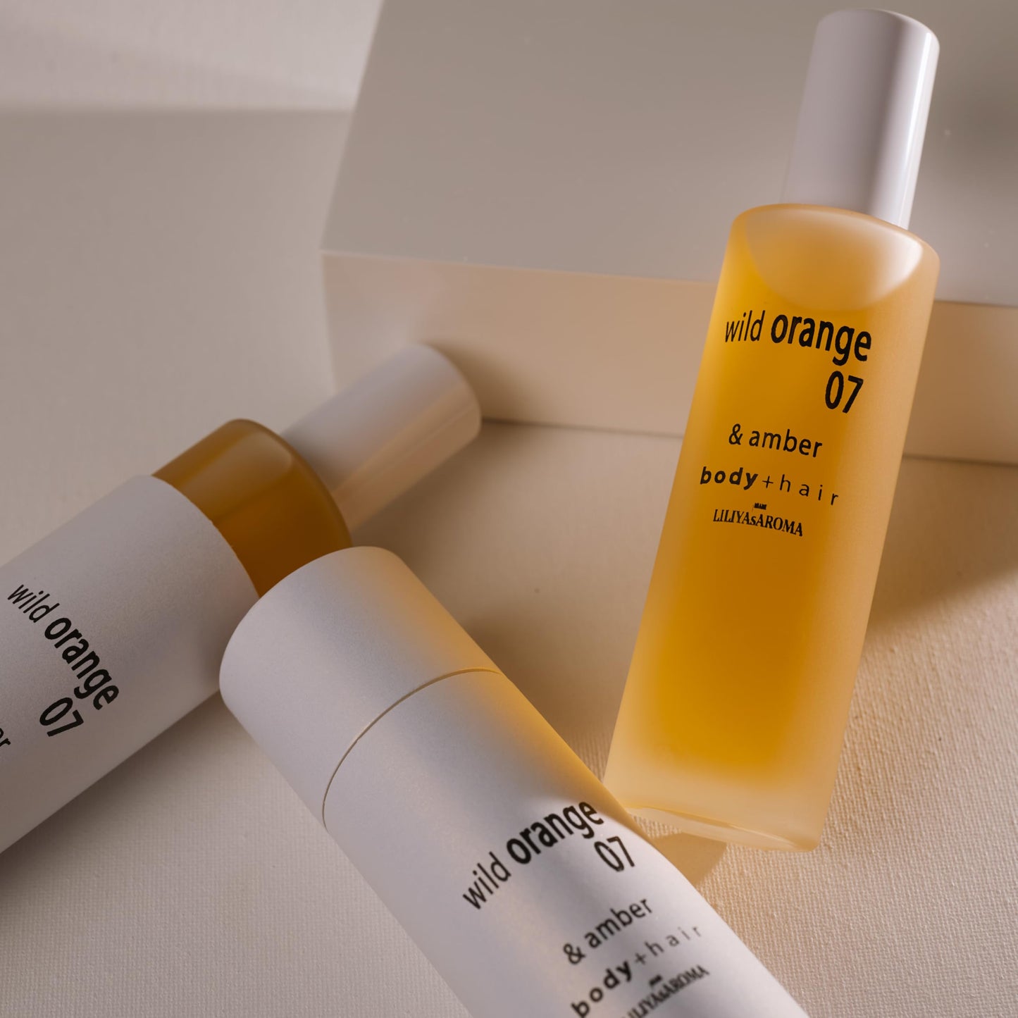 Liliya's Aroma Wild Orange 07 & Amber Body Spray | Citrus Fragrance Mist | Hydrating Skincare Ingredients | Vegan Essential Oils Orange | Neroli | Vanilla 3.4 FL Oz