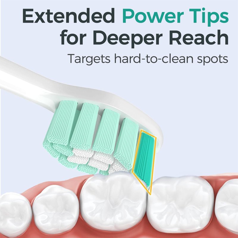 HOFAM Replacement Toothbrush Heads for Philips Sonicare Replacement Heads, Replacement Brush Head Compatible with Phillips Sonic Care Click on Electric Toothbrush, 8 Pcs