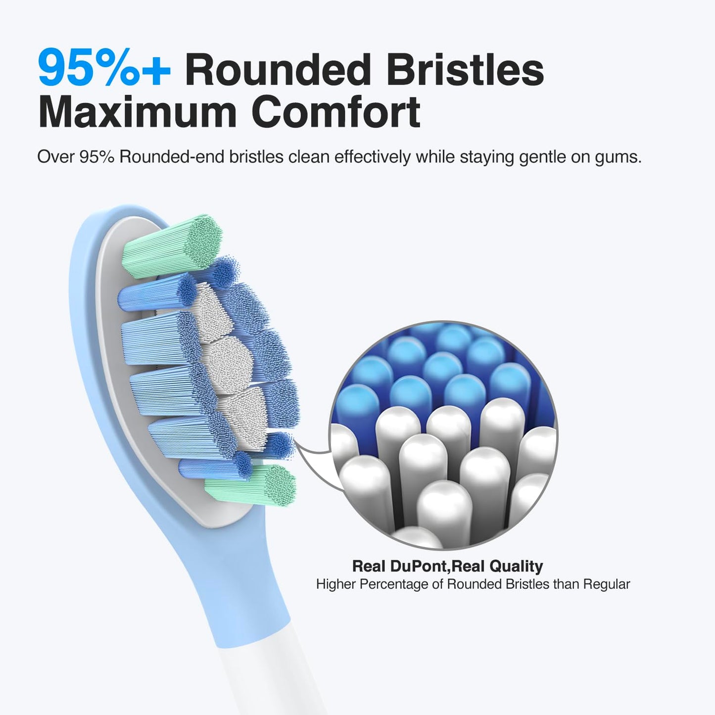 Replacement Toothbrush Heads for Philips Sonicare Replacement Heads C3,A3,4100,Electric Replacement Brush Heads for Phillips Sonicare Toothbrush C3,4100,A3,W,for Philips Sonic Care Brush,12 Pack