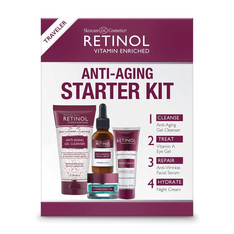 LIVAURA Retinol Anti-Aging Starter Kit – Facial Cleanser & Face Wash for Women, Skin Care Set with Anti Aging Serum, Daily Gentle Skin Cleanser for Oily, Combination & Acne Prone Skins, Facial Care