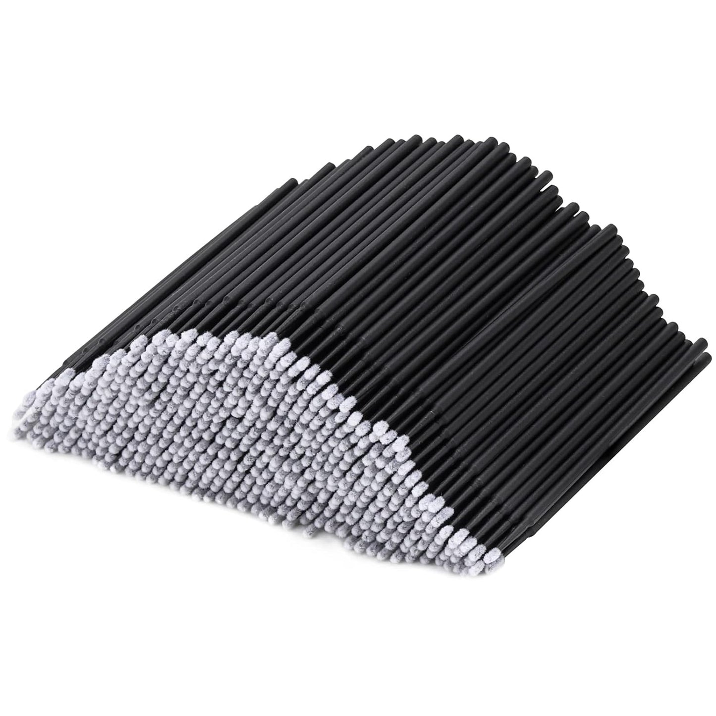 Disposable Micro Applicator Brushes - 500 Pcs Micro Swabs for Eyelash Extensions | Black Mascara Wands