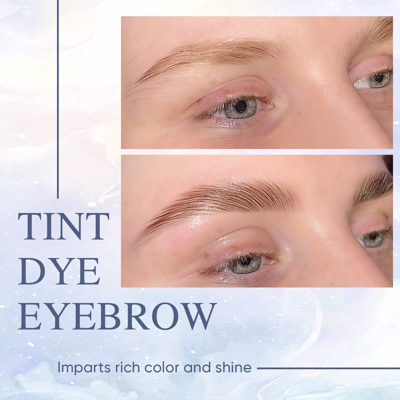 PERMANIA Brow Lamination with Brown Color Kit, Lash Lift & Eyebrow 4 IN 1 Brown Coloring Make Eyelash Perm Voluminous and Curl for Salon & Home Lasts up to 6 Weeks (Brown)