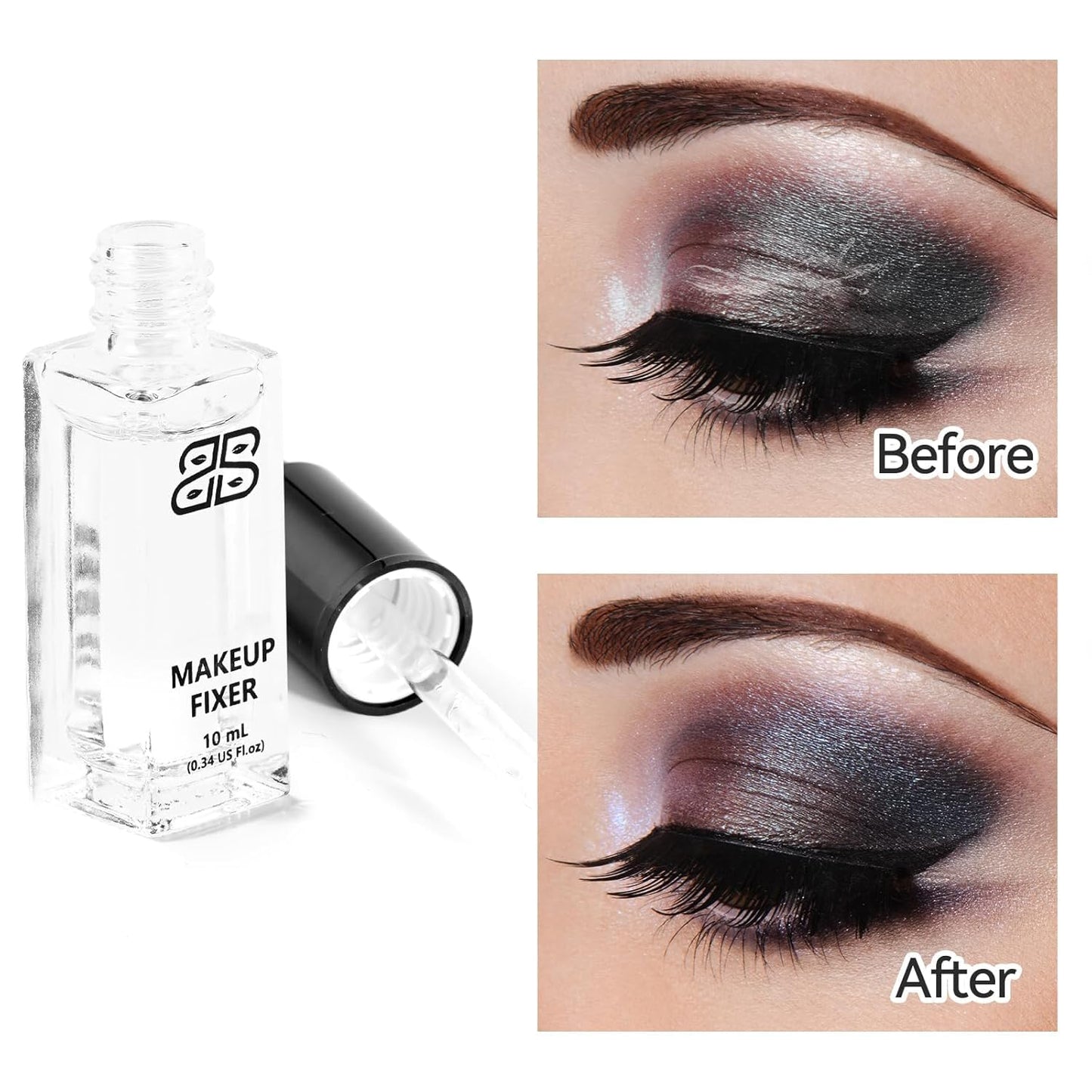 Makeup Fixer Mixing Liquid Cosmetics Eyeshadow Sealant Prolong Makeup Pigment Durability 10ml/0.34 US FL OZ (Black Bottle Cap)