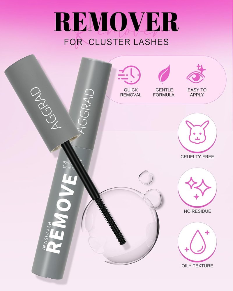 Flora Lash Clusters Kit - Wispy 8-18mm Hybrid Volume Eyelashes | DIY False Lash Extensions with Bond & Seal
