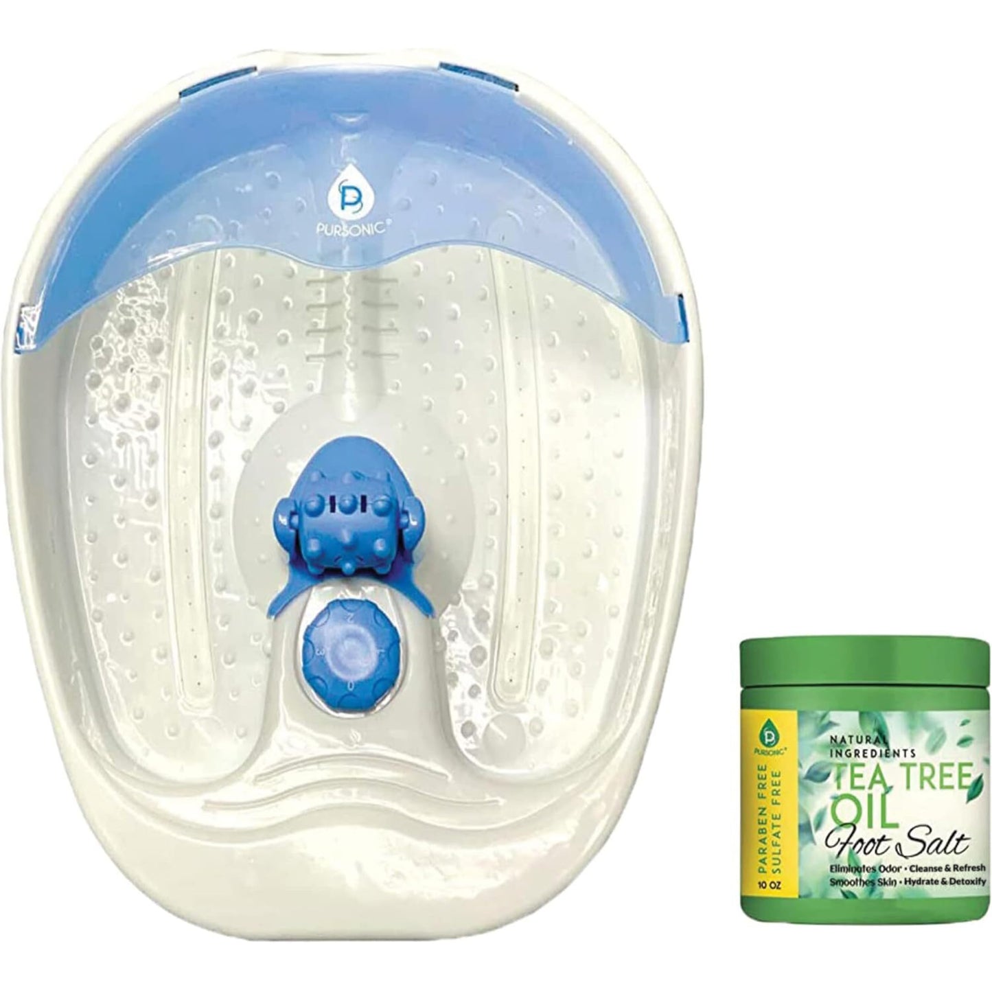 PURSONIC's Ultimate Foot Care Kit - Foot Spa, Pedicure Tools, Massager, Tea Tree Oil Salt Scrub, and Warming Function - Relax and Revitalize Tired Feet!