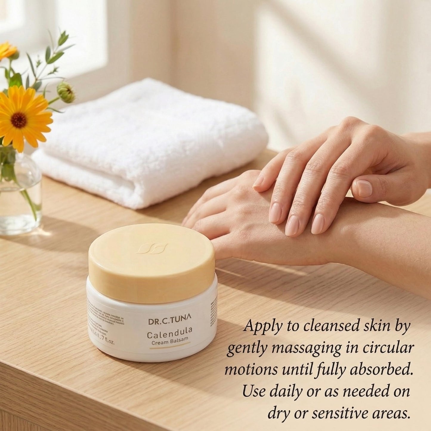 FARMASi Dr. C. Tuna Calendula Cream Balsam, Dry Sensitive Skin, 2.7 fl oz
