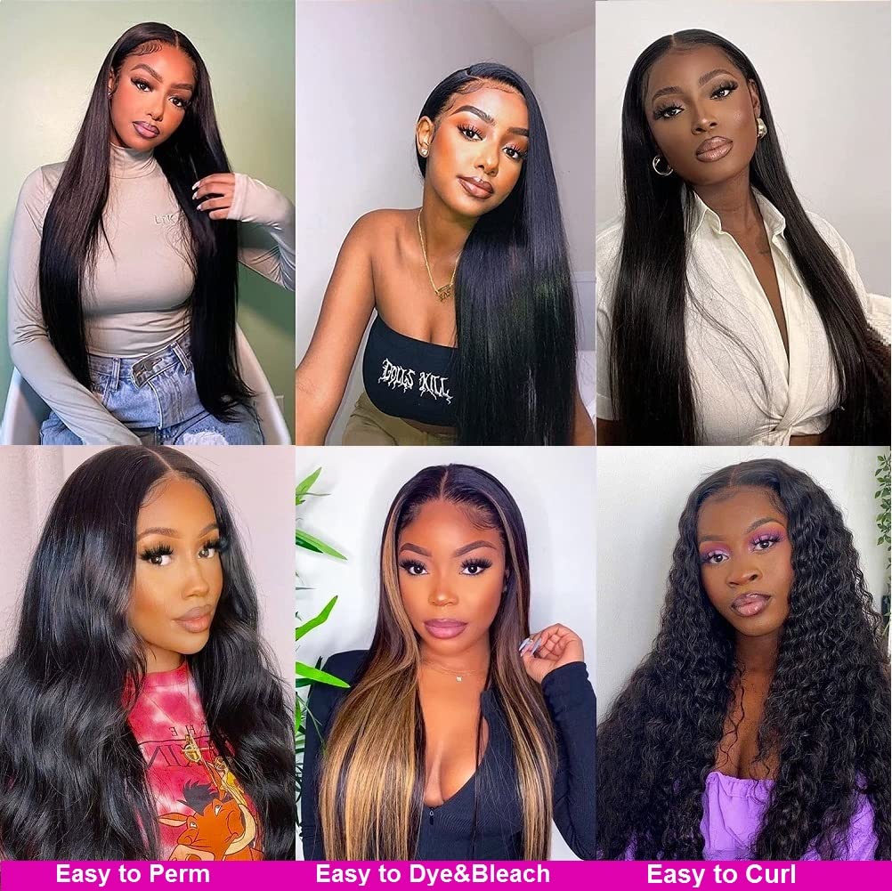 4x4 Straight Lace Closure Human Hair 18 Inch HD Lace Closure Free Part 100% Brazilian Virgin Hair Straight Transparent Lace Pre Plucked with Baby Hair