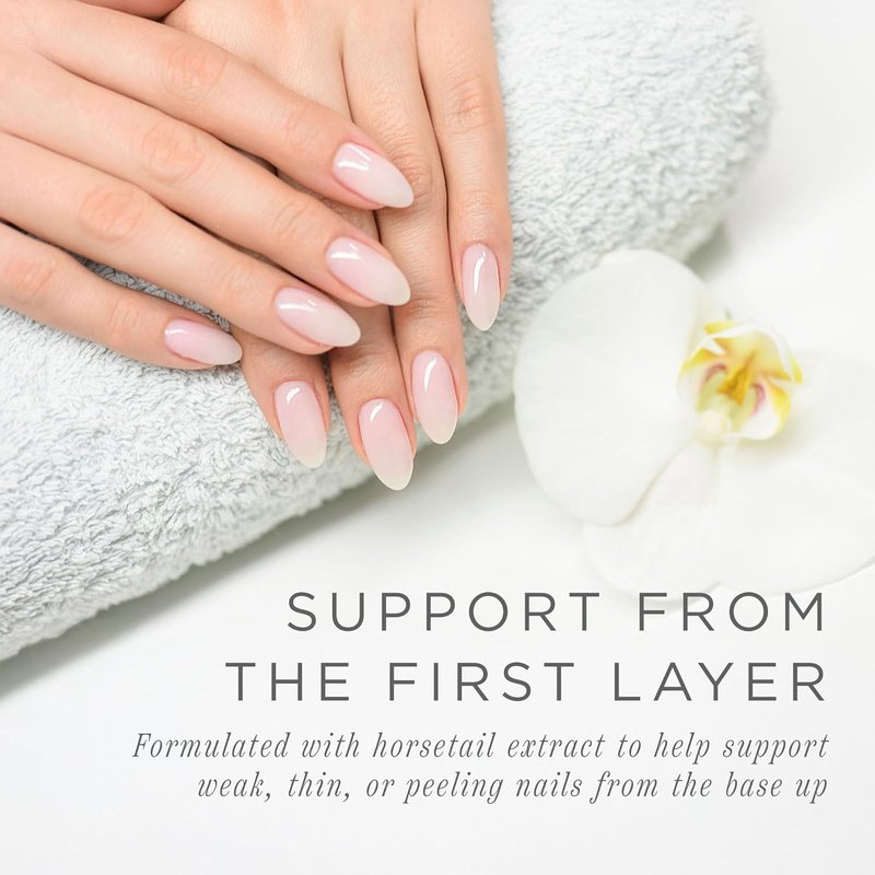 Nail Strengthener Base Coat & Quick Dry Top Coat Bundle | Fast-Drying, Chip-Resistant, Vegan, 0.27 fl oz Each