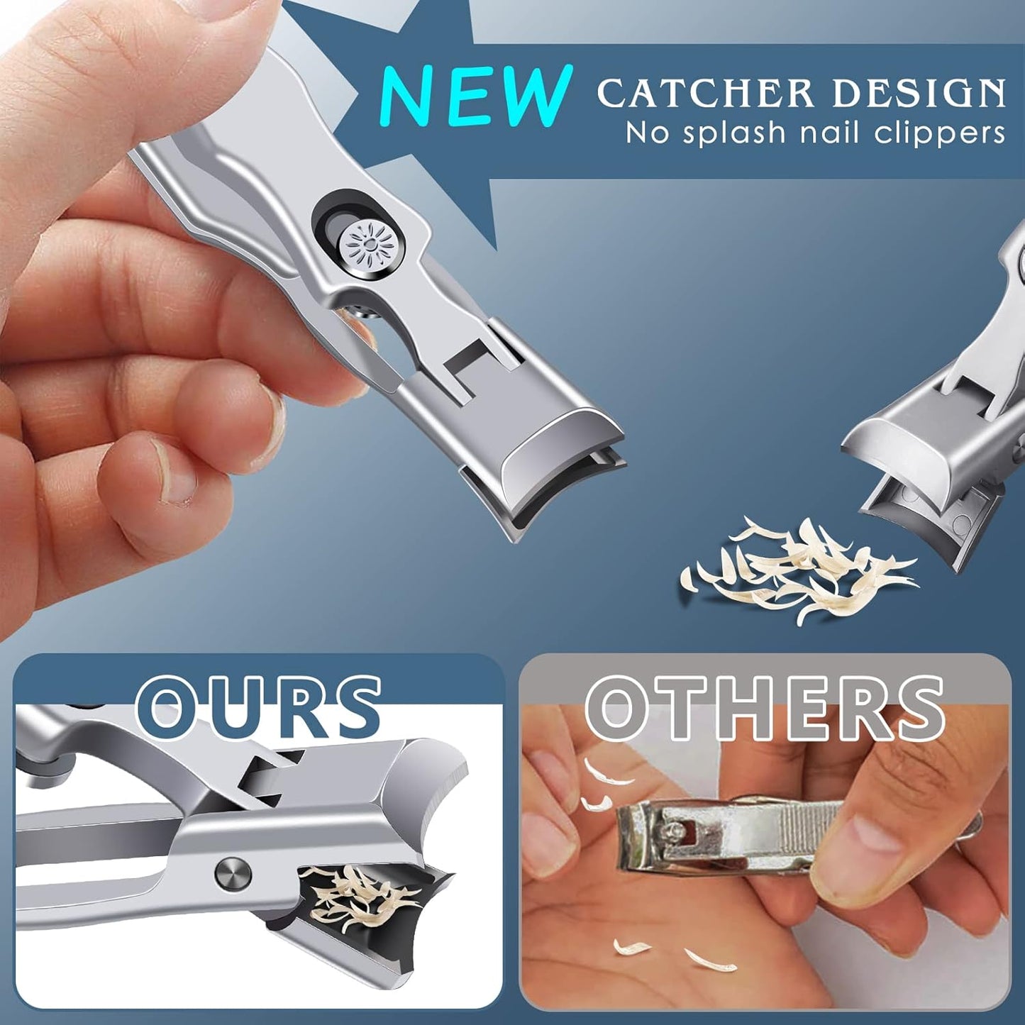 German Nail Clippers - Heavy Duty Toe & Fingernail Clippers for Thick Nails | Ultra Sharp Stainless Steel, Portable Design