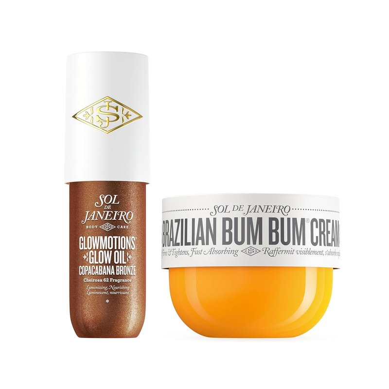 Glow & Go Bronze Bundle - Brazilian Bum Bum Cream 8.1 fl oz & Copacabana Glow Oil 2.5 fl oz