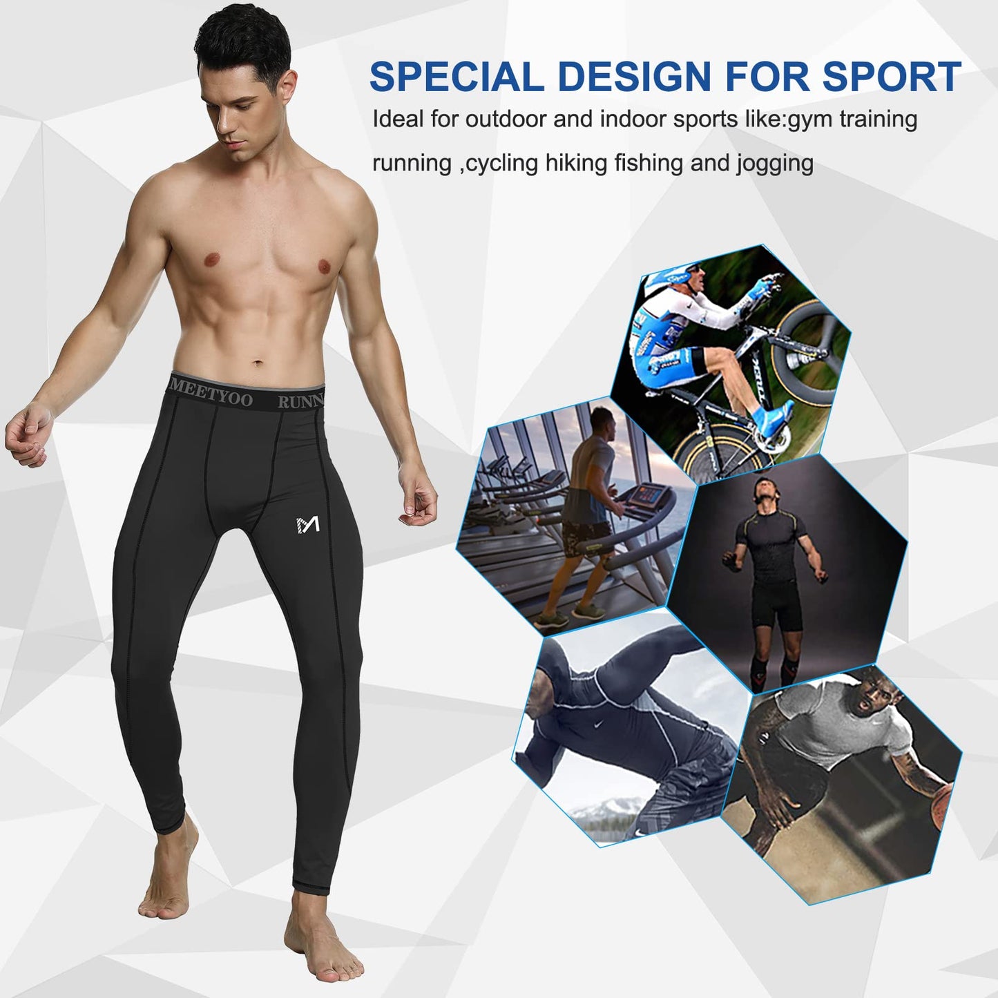 MEETYOO Men's Standard Athletic, Black-01, Small