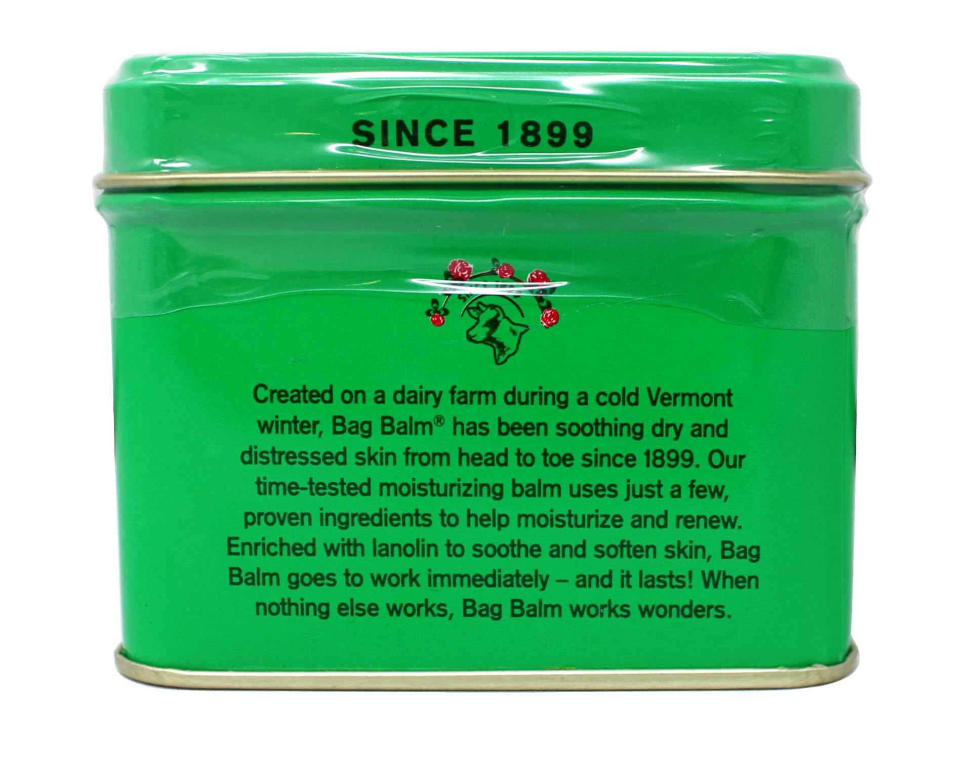 Bag Balm Skin Moisturizer Kit - Original Formula for Dry Skin, Hands, Feet, Lips, Cuticles, Elbows, Heels, Chafing, Pets & Livestock - Includes 1 8 oz Tin & 1 0.33 On The Go Tube
