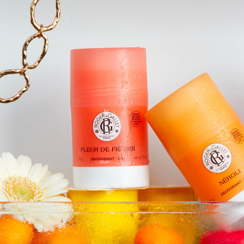Roger & Gallet 24H Deodorant, Aluminum-Free Odor Protection with Natural-Origin Ingredients, Gentle on Sensitive Skin, Long-Lasting Freshness (Fig Blossom | 1.7 oz)
