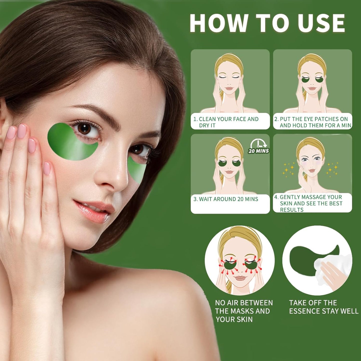 Under Eye Patches 70PCS, 24K Gold Eye Patches for Puffy Eyes Treatment, Under Eye Masks for Dark Circles and Puffiness, Non-Irritating Eye Mask Skincare, Eyes Bags Treatment, Eye Gel Pads