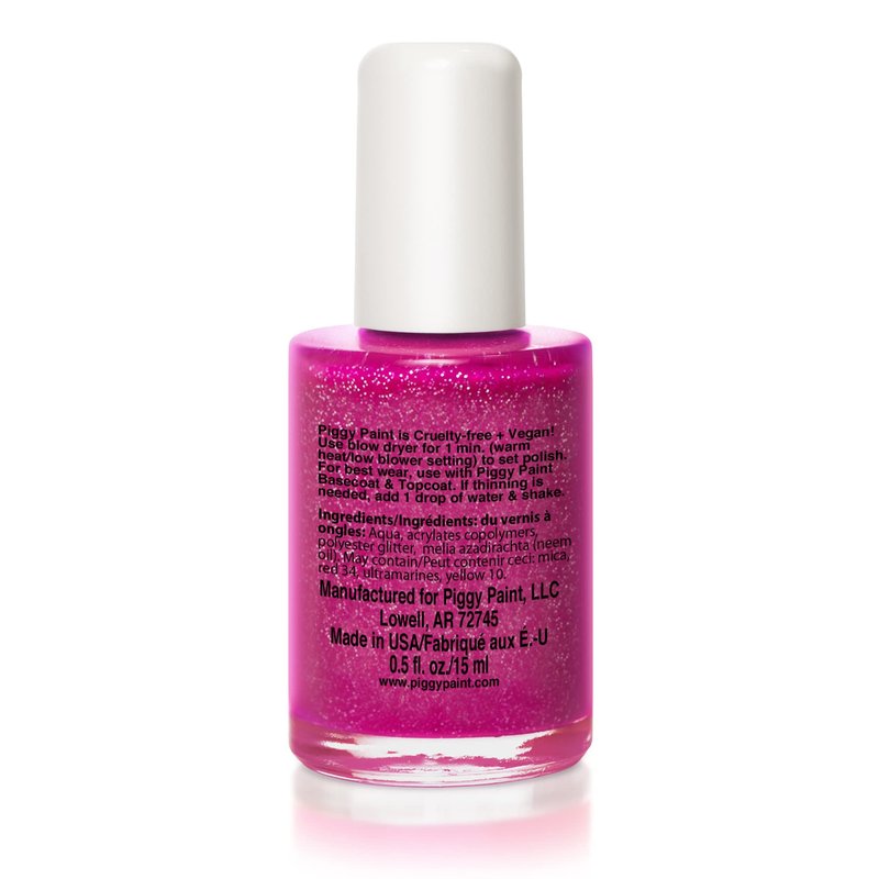 Piggy Paint | 100% Non-Toxic Girls Nail Polish | Safe, Cruelty-free, Vegan, & Low Odor for Kids | Glamour Girl