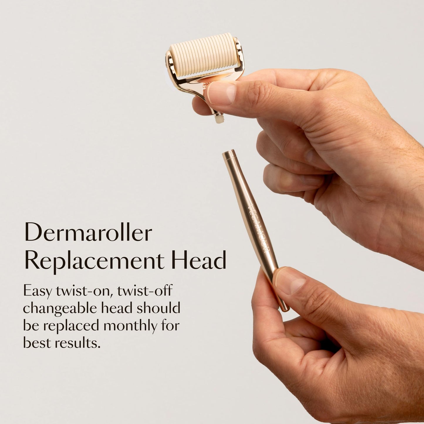 VEGAMOUR Scalp Dermaroller Replacement Head, MD-Developed - 1,200 Medical-Grade Needles, Easy Twist-On Fit