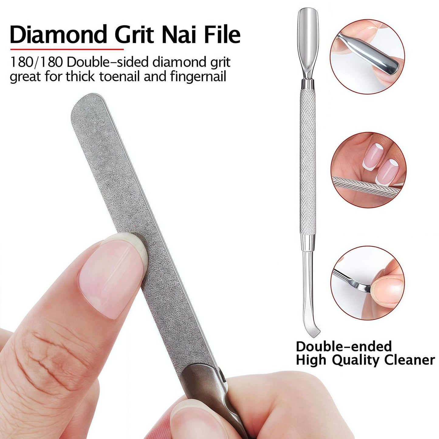 VOGARB 5Pcs Long Handle Toenail Clippers Set