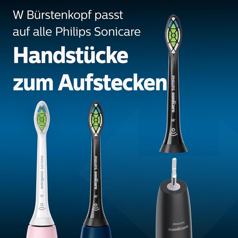 Philips Sonicare W2 Optimal White Sonic Toothbrush Heads - 4 Pack for Superior Whitening