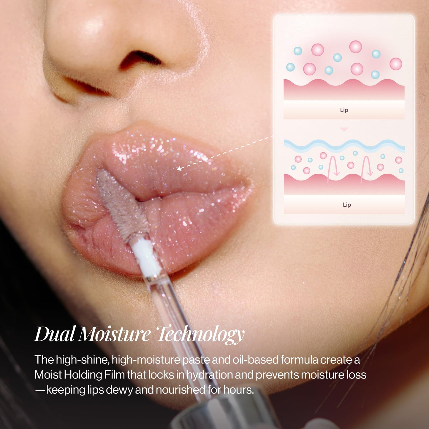 ENTROPY MAKEUP Tulle Lip Gloss, Lightweight 3D Pearl Shimmer, Ultra-Gloss High Shine, Non-Sticky Moisturizing Lip Gloss with Peptide Complex, Robe
