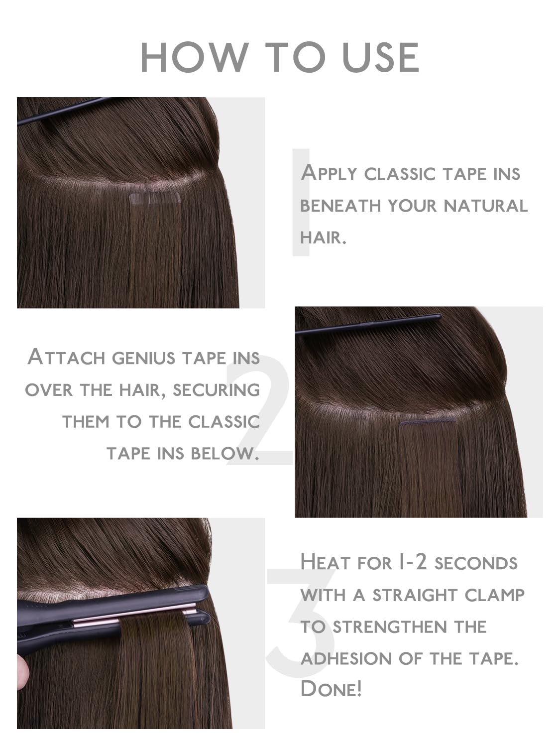 WENNALIFE Genius Seamless Tape in Hair Extensions Real Human Hair, 16 Inch 50g 20 pcs Jet Black Tape in Hair Extensions Remy Human Hair Luxury Invisible Straight Hair Hand Tied Inspired Edge Tape ins