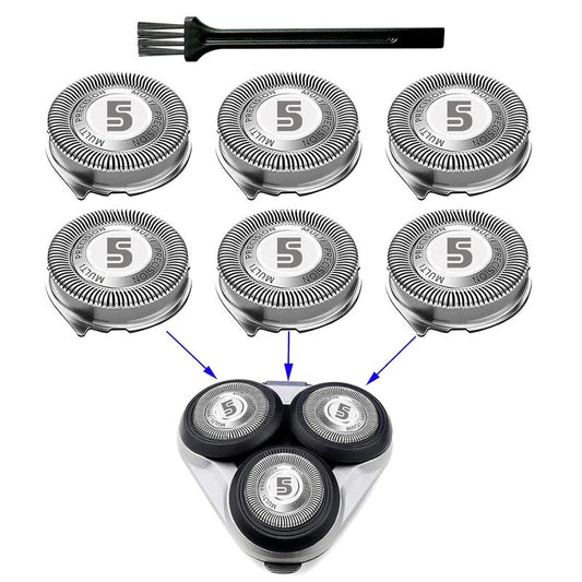 Philips Norelco SH50 Replacement Blades - Compatible Heads for Series 5000 Electric Shavers | 6-Pc Pack