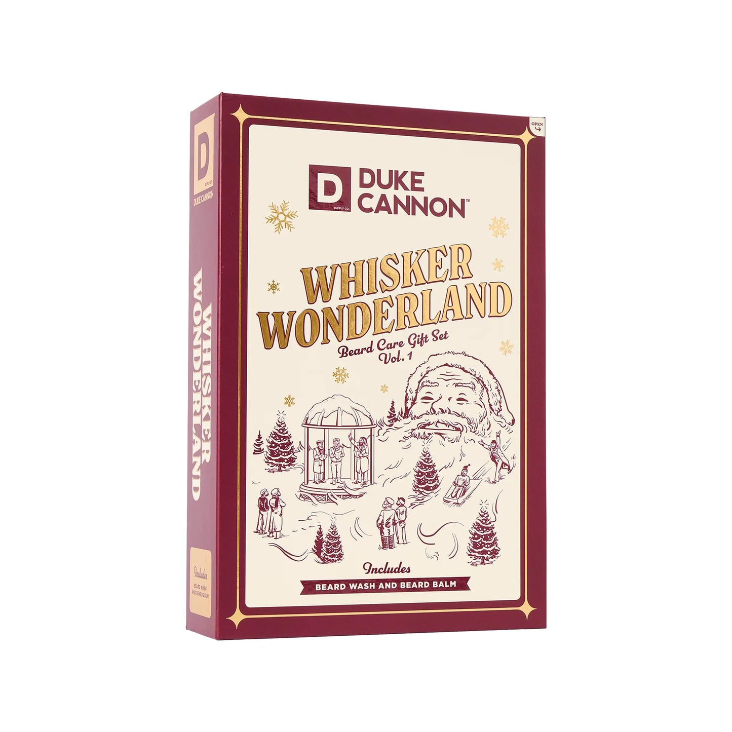 Duke Cannon Whisker Wonderland Beard Care Gift Set – Beard Wash + Beard & Face Lotion – Holiday Kit for Men – Barley & Wheat Protein – Vitamin B & E – Light Citrus Scent – Grooming Gift