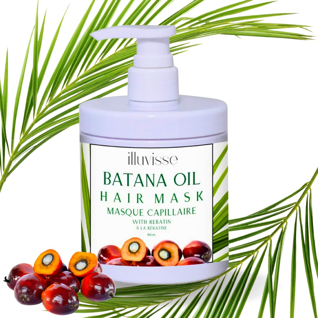 ILLUVISSE Batana Oil Hair Mask with Keratin & Lactic Acid, 500ml