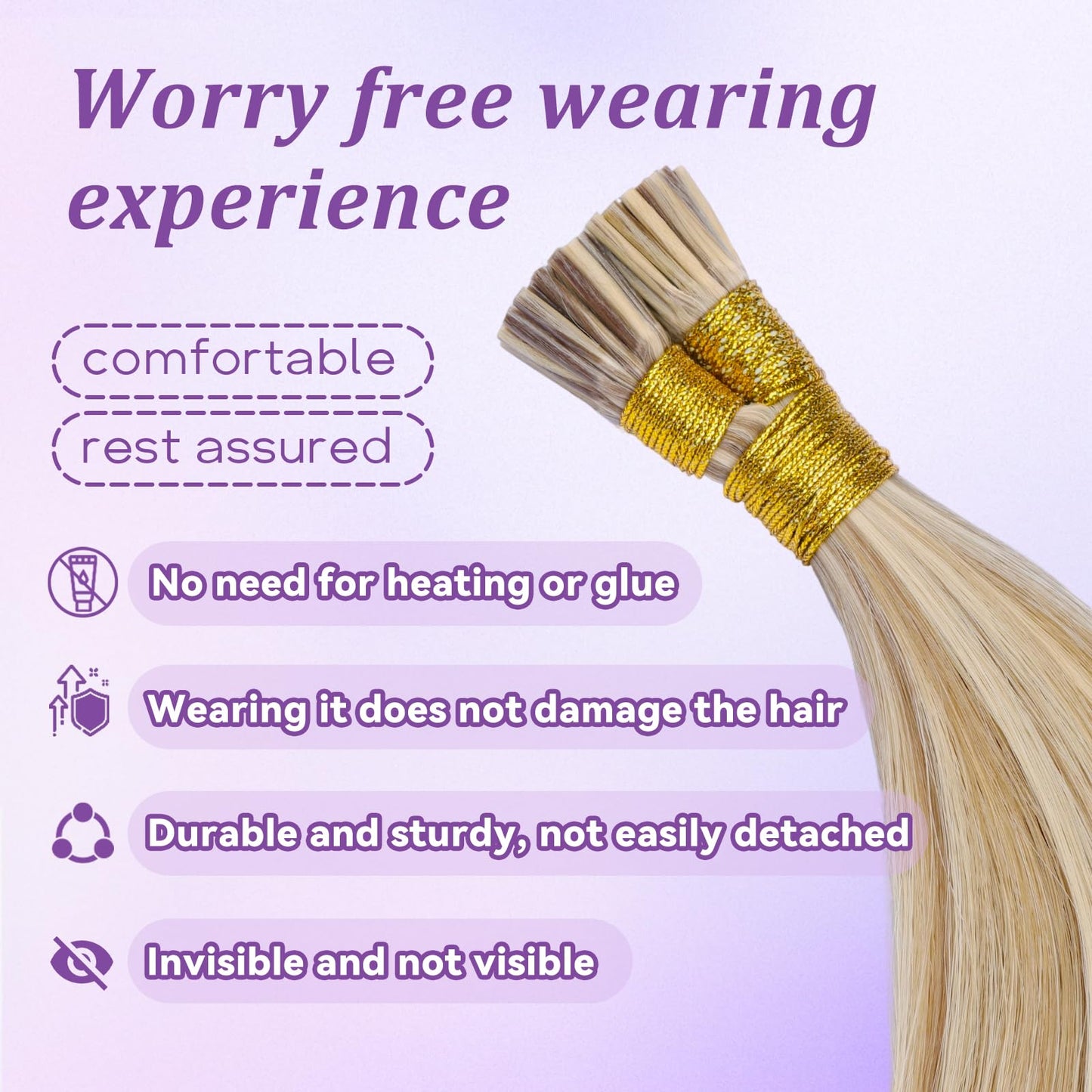 Microlink Hair Extensions Human Hair D7/60 Blonde Brown 30g/Pack Micro Link Remy Hair 22 inch Microbead Micro Loop Hair Extensions Real Human Hair Soft and Glossy Longer Life