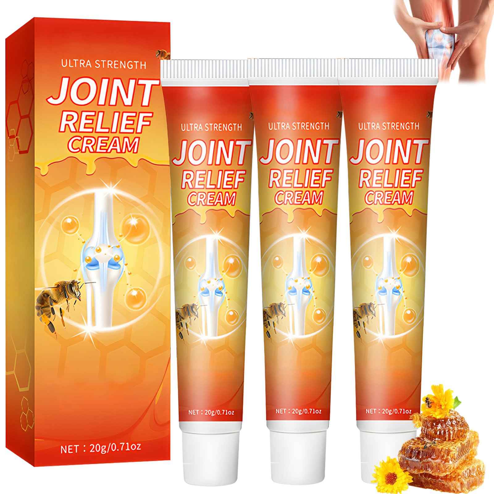 TFSUDI 3Pcs Joint Relief Cream Arthritis Ultra Strength, Joint Advanced Cream, for Back, Neck, Feet, Shoulde