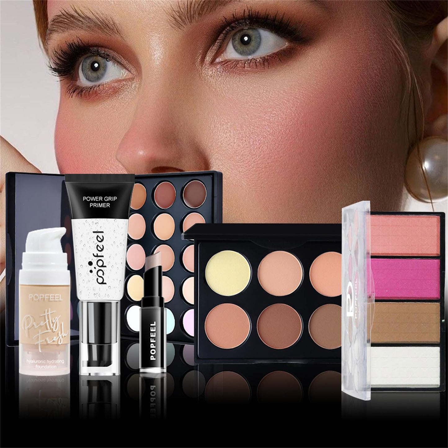 All in One Makeup Kit for Women Full Kit, Mother's Day Makeup Gifts Set for Women Girls, Makeup Essential Bundle Include Eyeshadow Palette Lipstick Blush Foundation Concealer Mascara Eyebrow Pencil