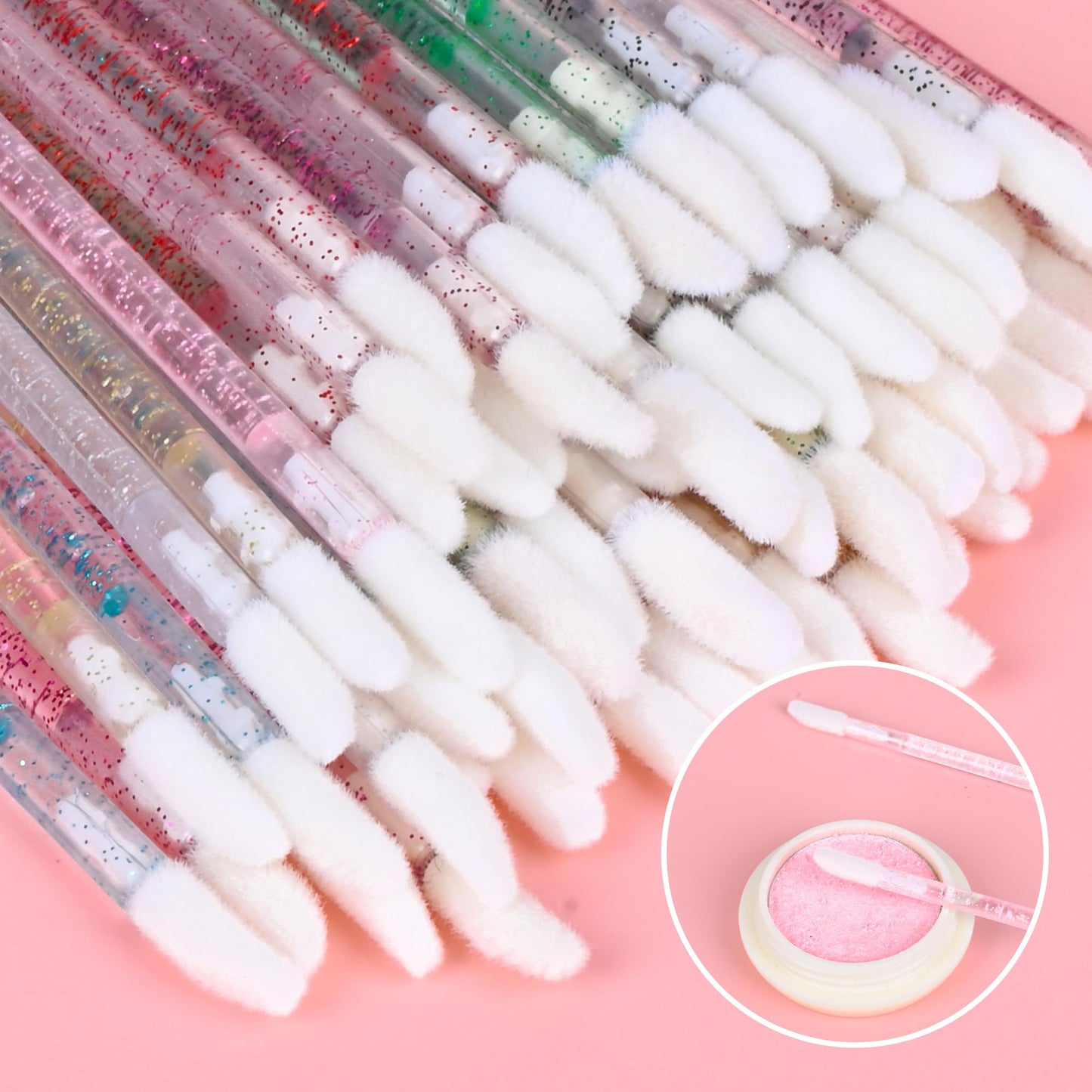 SACXFMC 1000 Pieces Crystal Lip Brush Disposable Lip Gloss Wands Lipstick Applicator
