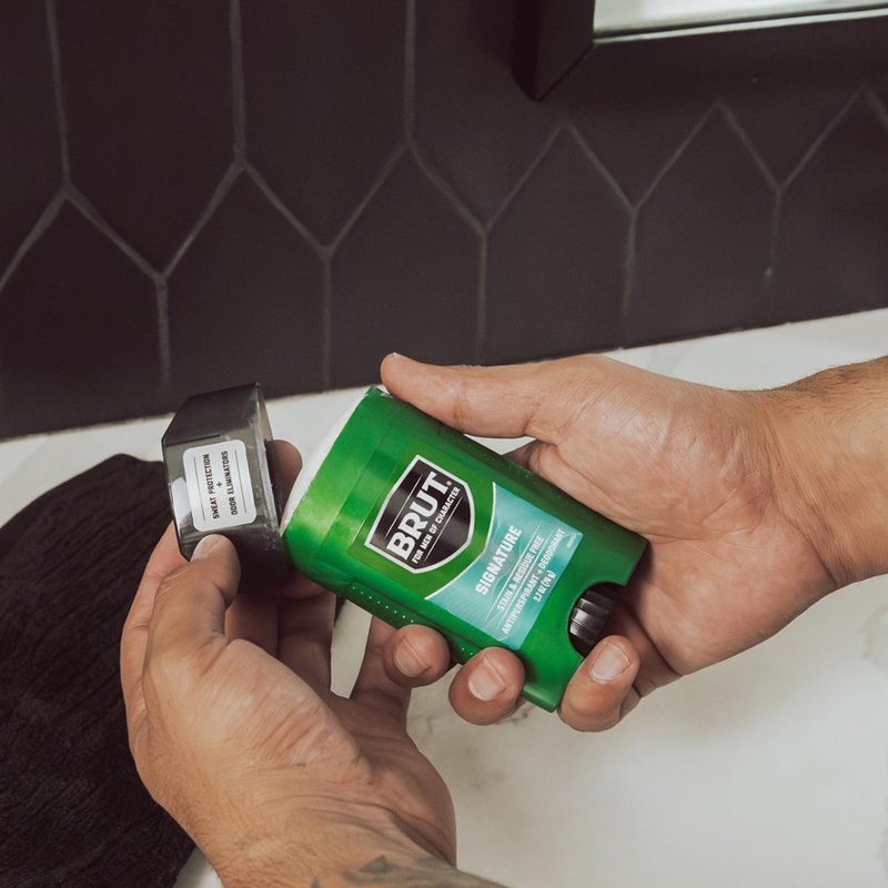 BRUT Signature Scent Antiperspirant and Deodorant - Scented Deodorant Stick for Men - Powerful Sweat Protection - Eliminates Odors - 2.7 oz