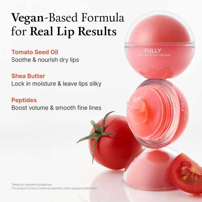 Tomato Jelly Lip Sleeping Mask - Hydrating Korean Lip Balm with Tomato Seed Oil & Hyaluronic Acid | 0.42 oz