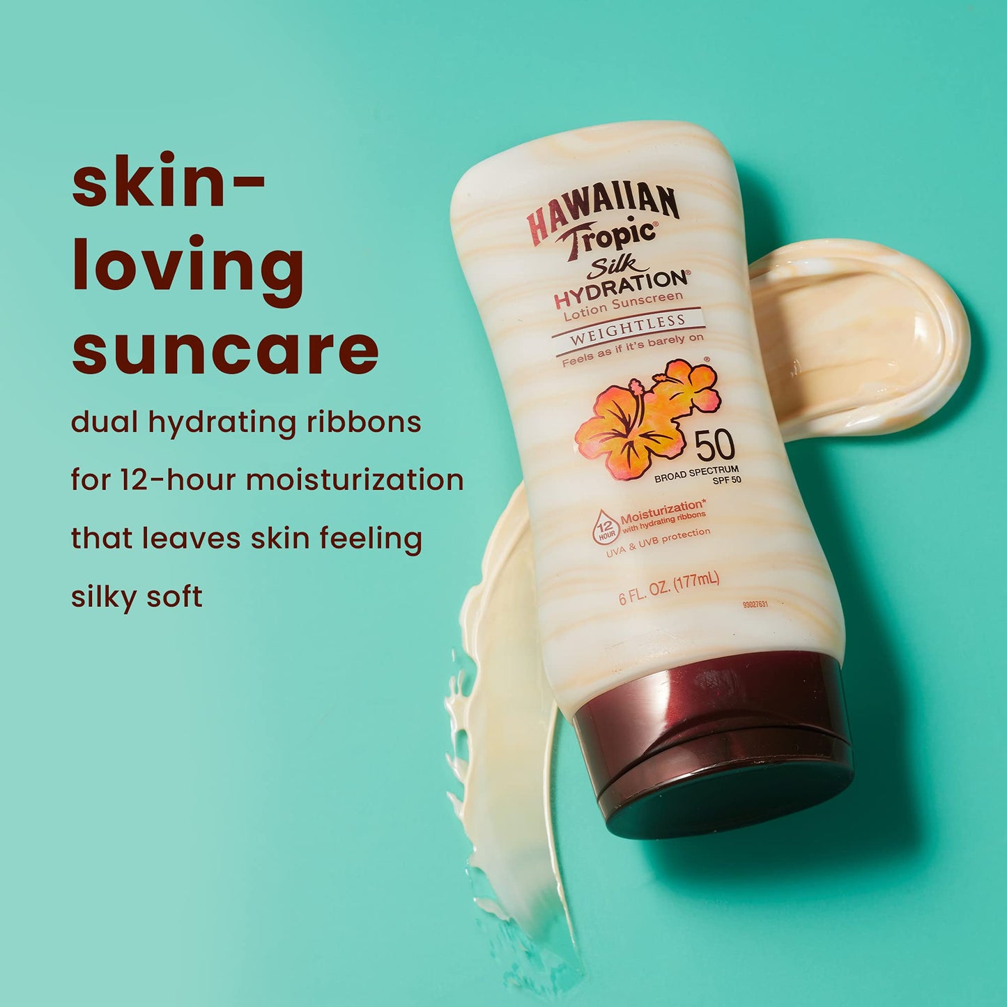 Hawaiian Tropic Weightless Hydration Sunscreen SPF 30 Twin Pack 6oz Each + Face Sunscreen SPF 30 Travel Size 1.7oz