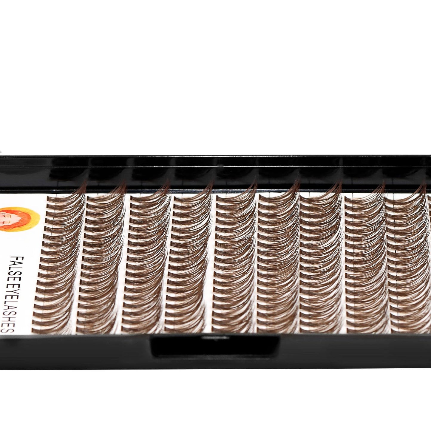 Dedila Grafting 20Roots Brown Color Makeup Cluster Eyelashes Thickness 0.07mm D Curl Individula False Eyelashes Dramatic 3D Volume Eye Lashes Extensions 10-20mm to Choose (13mm)
