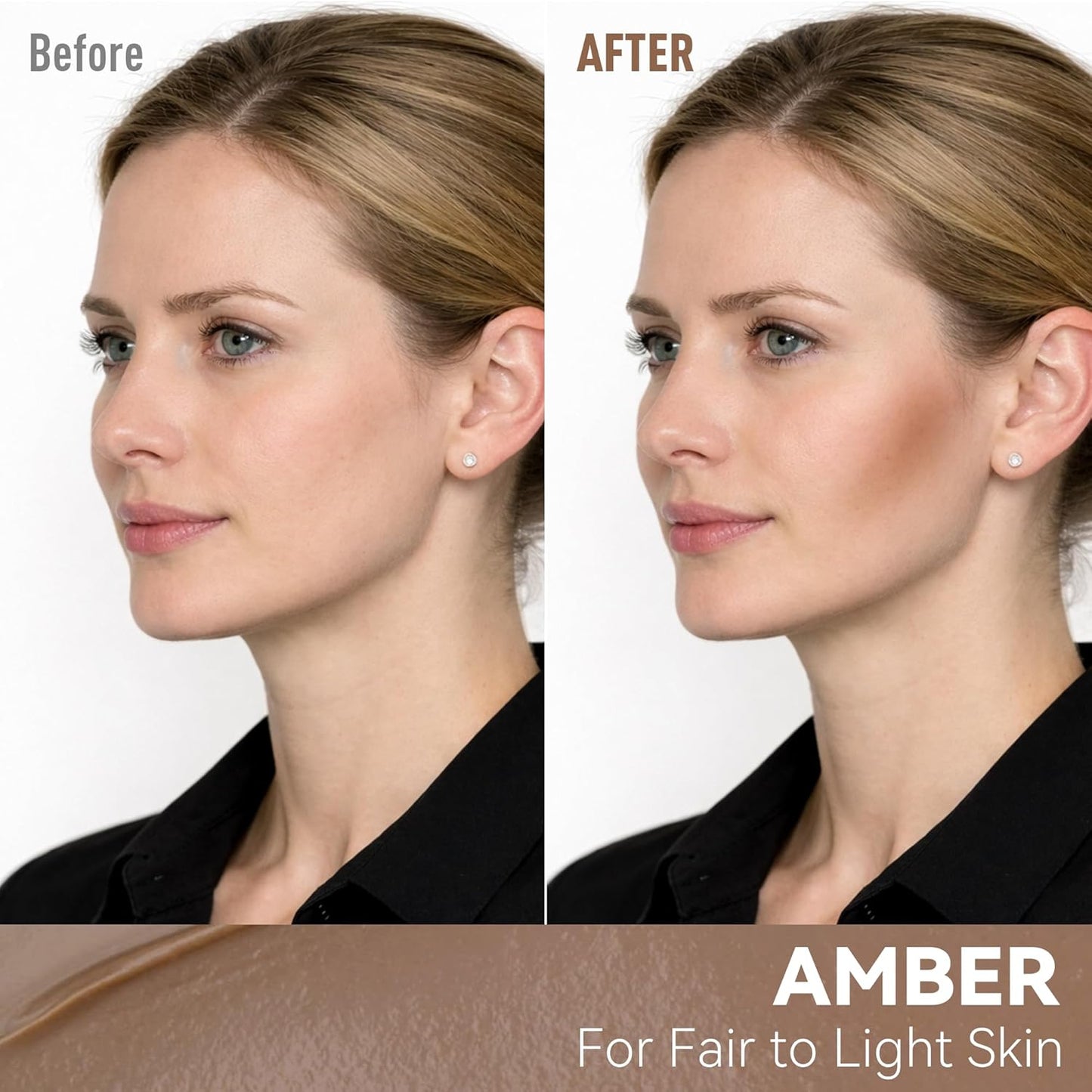 Cool Toned Contour Stick - Creamy Blendable Formula for Natural Face Sculpting | Fair/Light Skin, 01 Amber