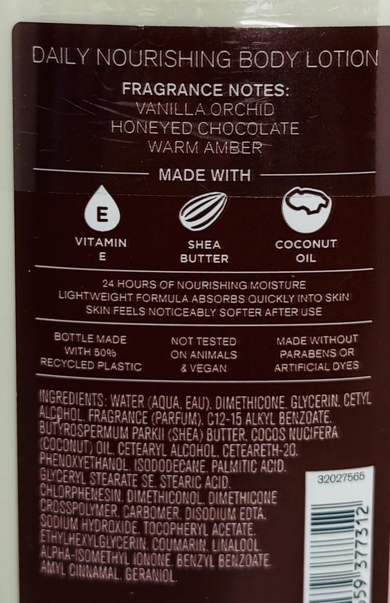 Bath & Body Works Chocolate Amber Body Lotion 8 Ounces Each Pack of 2