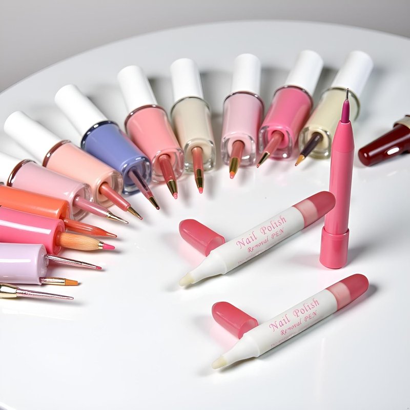 Nail Polish Corrector Pen Set - 2 Pcs with 3 Replaceable Tips | Quick Manicure Mistake Fix
