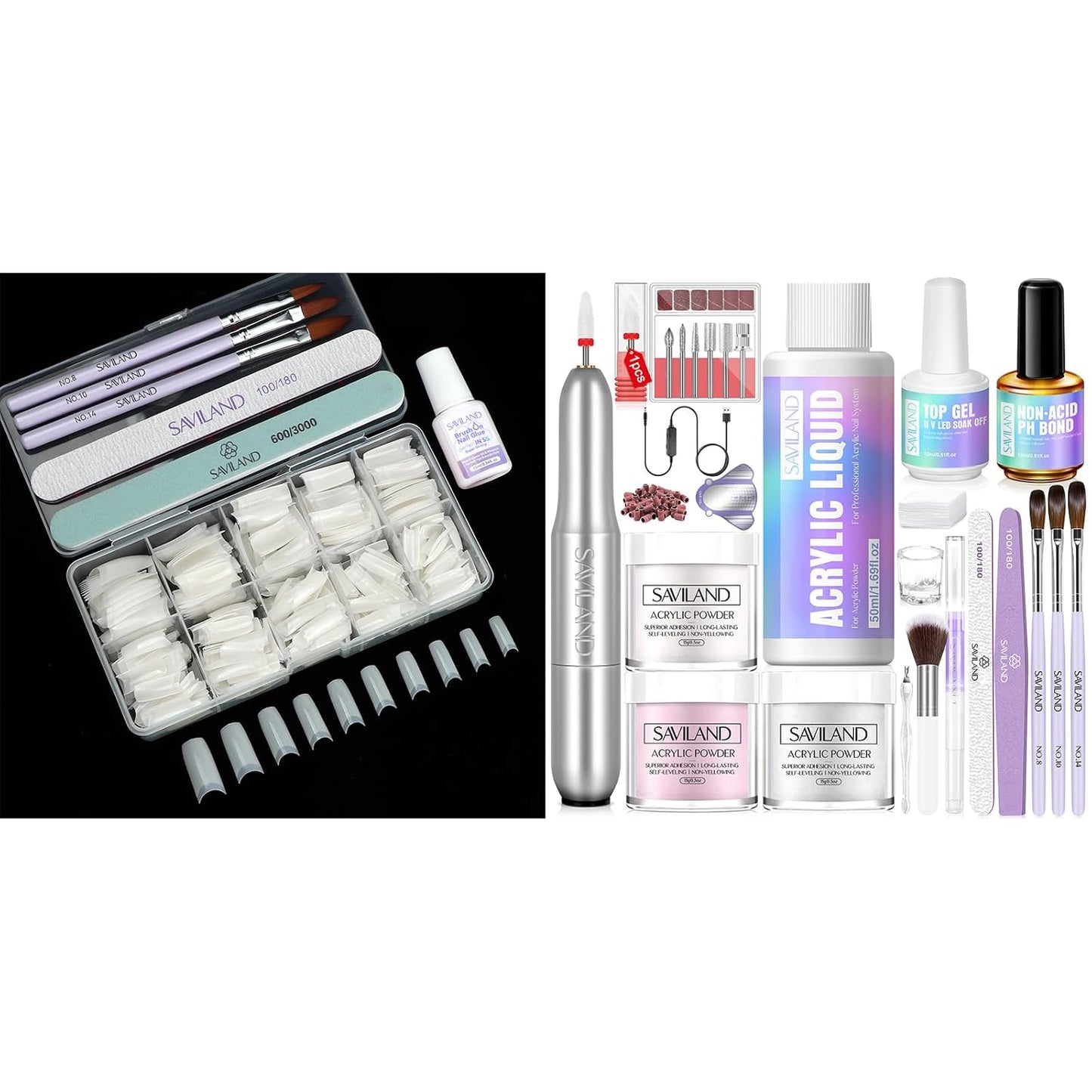 Acrylic Nail Kit - Complete Set with Nail Glue, Drill & Tips | Professional Quality