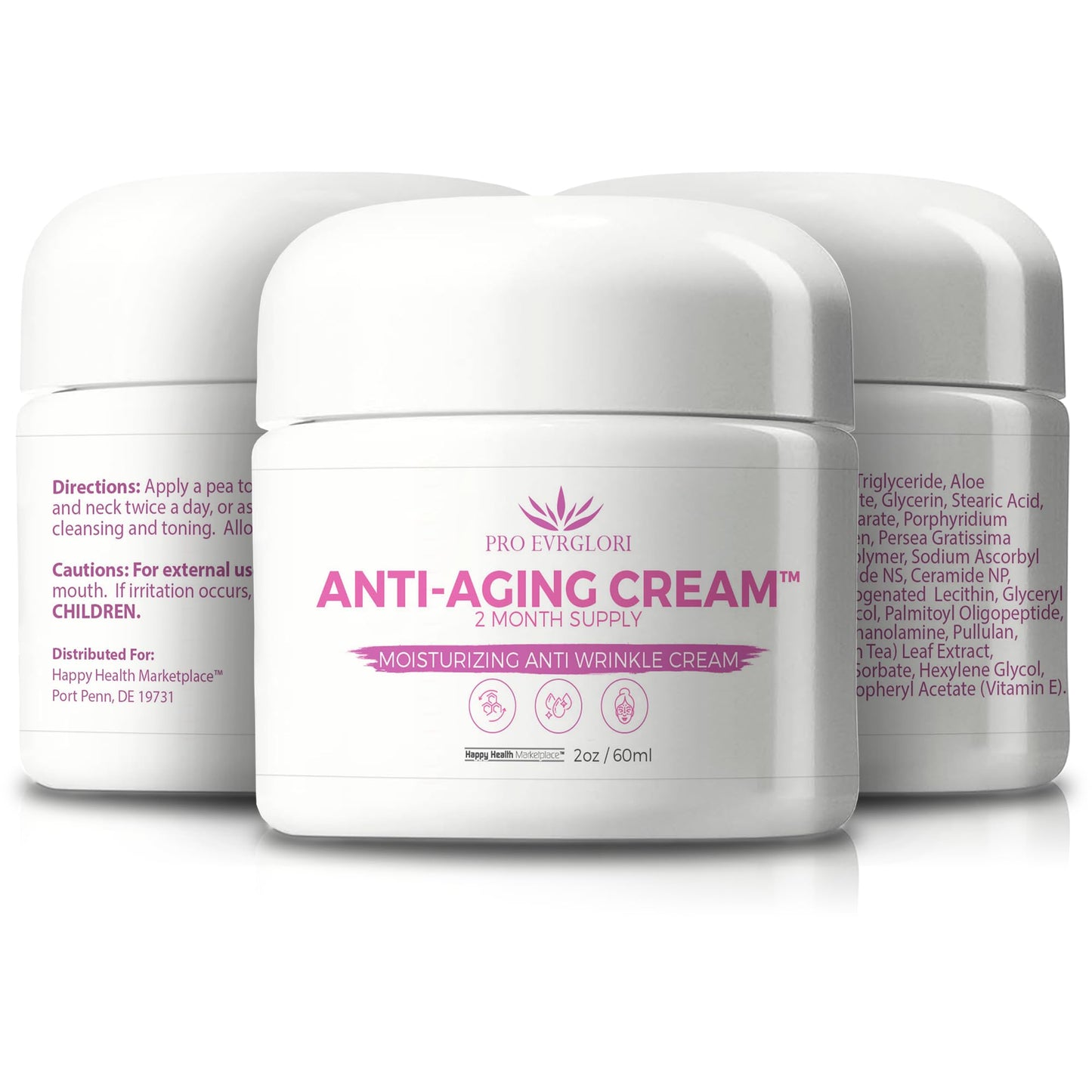 Pro Evrglori Anti Aging Cream - 2 Month - Our Best Anti Aging Cream for Women - Pro Everglori Skincare Anti Wrinkle Cream for Women - Pro Evrglori Anti Aging Skin Cream for Women - Skin Wrinkle Cream